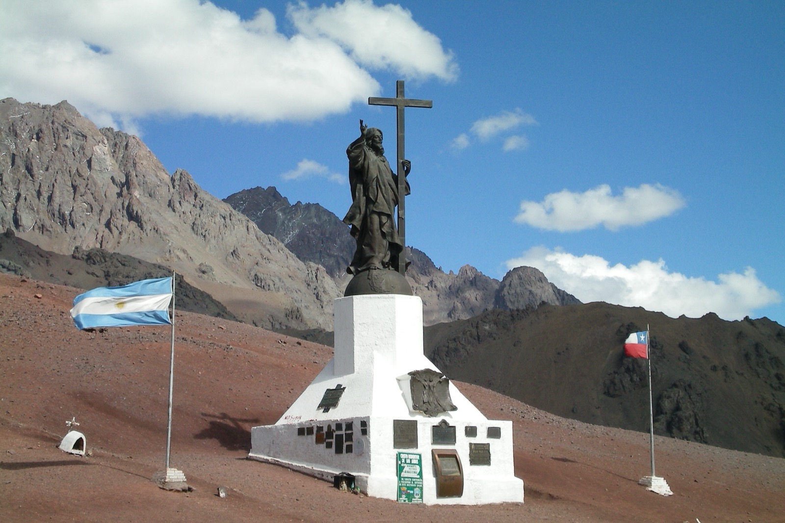 The Cristo Redentor monument on the Argentina–Chile border